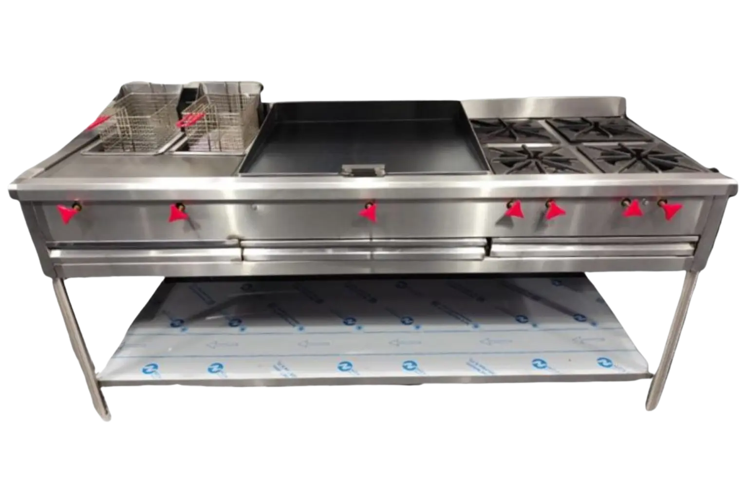 Estufa Múltiple 200 x 70 x 90 cm con Doble Freidora